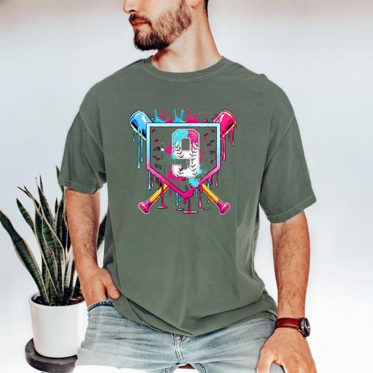 9th Birthday Boys Baseball Ice Cream Drip Boys Baseball Men's Comfort Colors T-Shirt