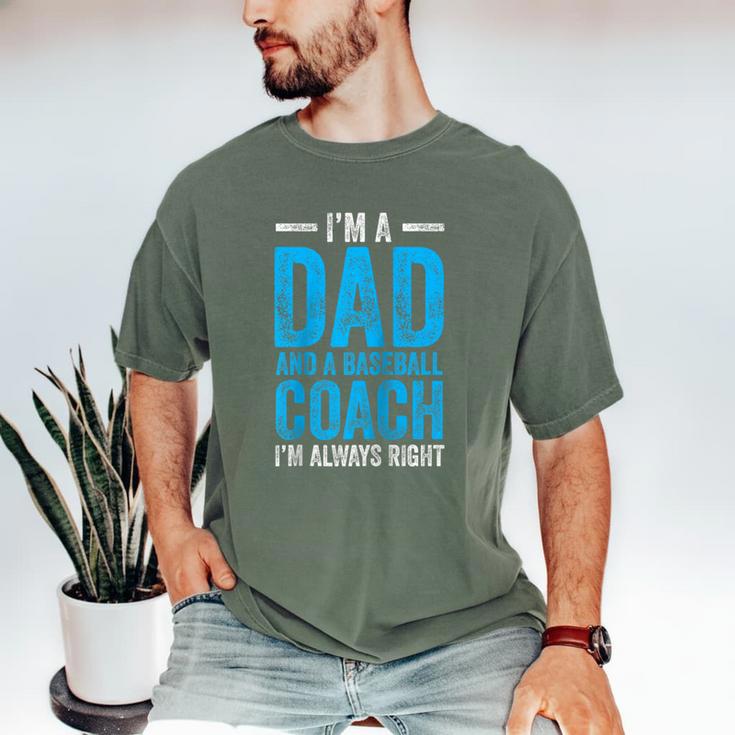 Baseball Dad Coach Father's Day Raglan Baseball Tee Men's Comfort Colors T-Shirt