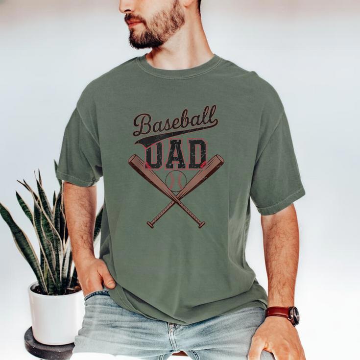 Baseball Dad Father's Day Baseball Daddy Game Day Toddlers Men's Comfort Colors T-Shirt