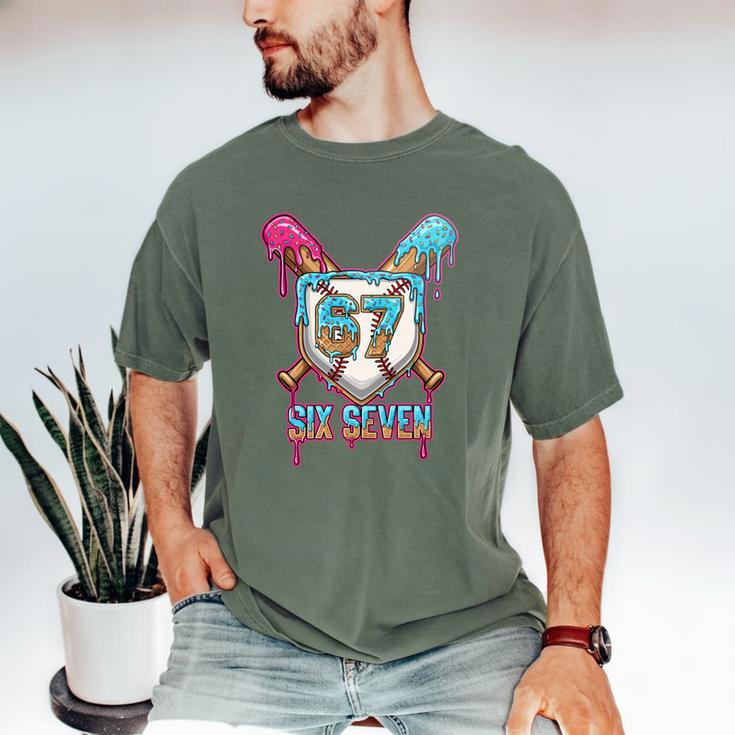 Baseball Drip Number 67 Player 6-7 Six Seven Meme Gen Alpha Men's Comfort Colors T-Shirt