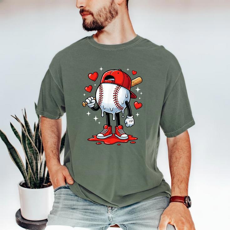 Baseball Ice Cream Drip Valentines Day Sports For Kids Boys Men's Comfort Colors T-Shirt