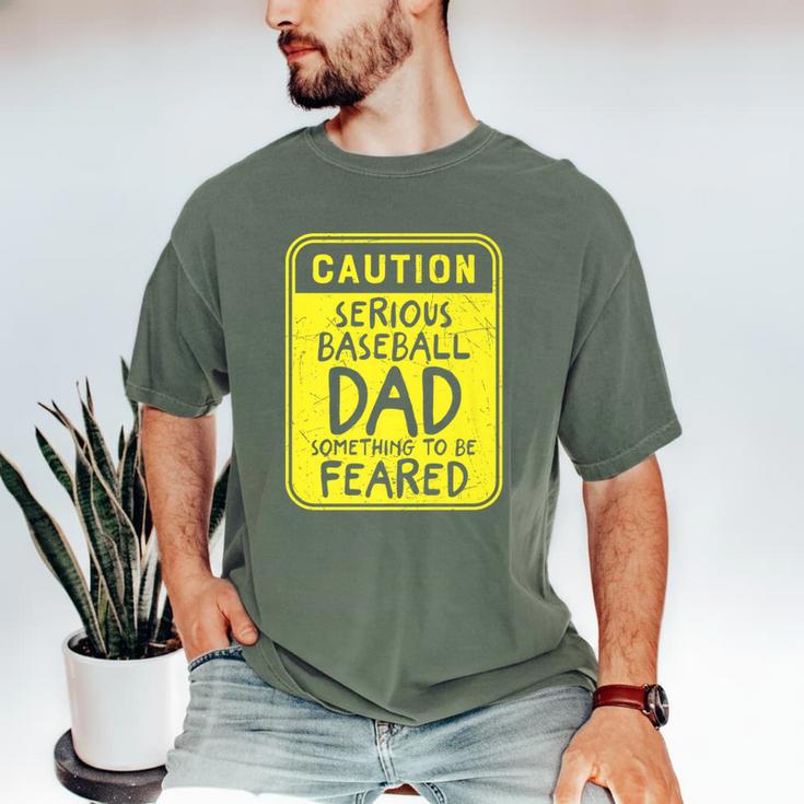 Caution Serious Baseball Dad Something To Be Feared Premium Men's Comfort Colors T-Shirt