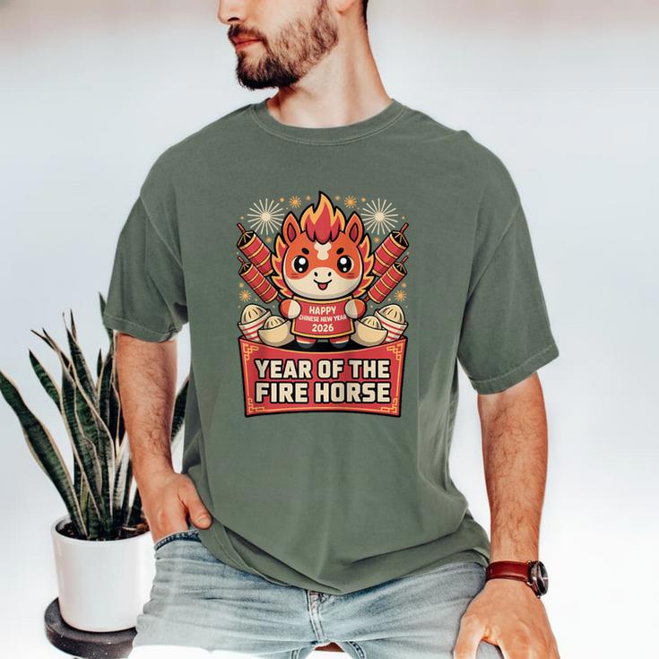 Chinese New Year 2026 Fire Horse Celebration Raglan Baseball Tee Men's Comfort Colors T-Shirt