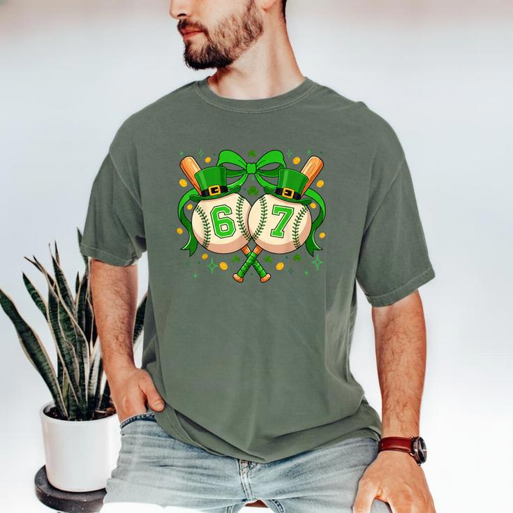Six Seven 67 Meme Baseball Coquette Bow St Patrick's Day Men's Comfort Colors T-Shirt