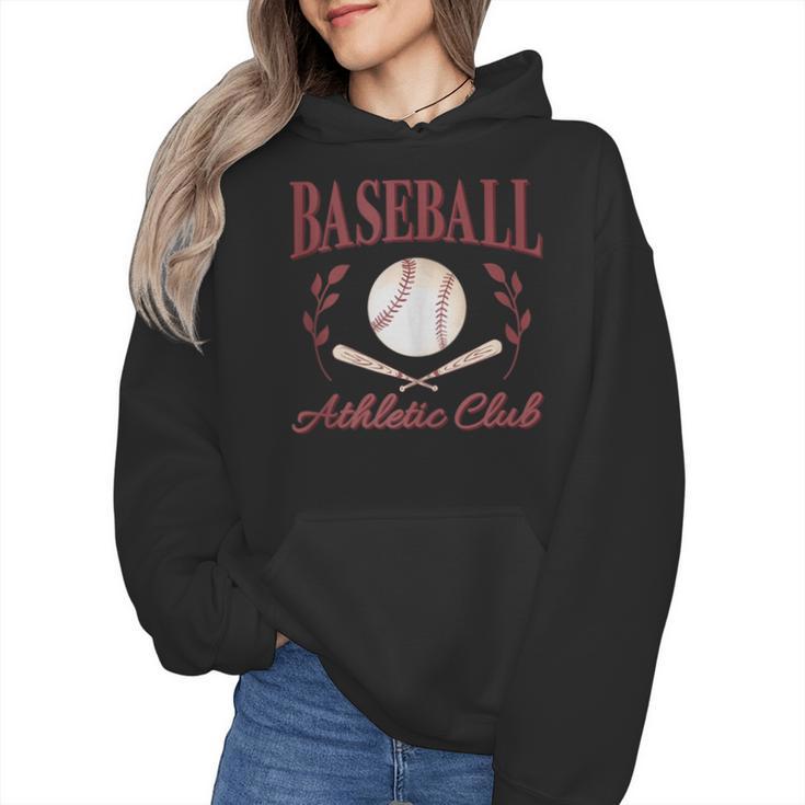 Baseball Athletic Social Club Baseball Mom Trendy Baseball Wmen Hoodie