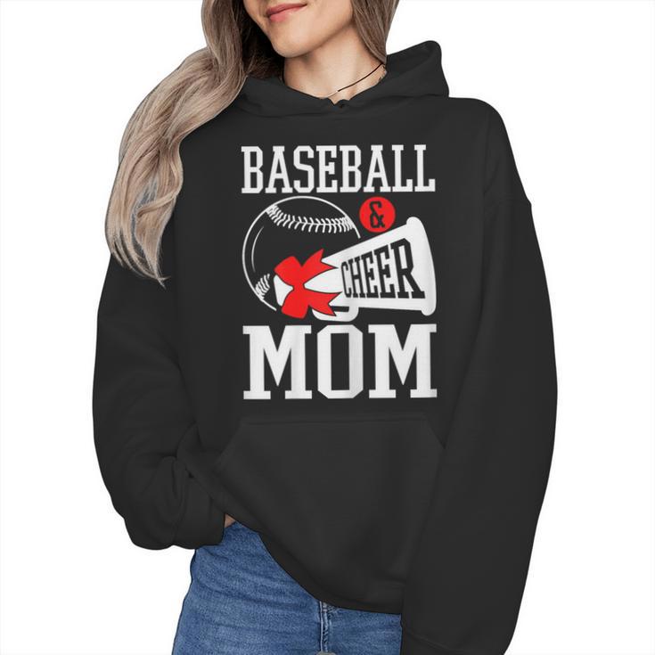 Baseball Cheer Mom Cheerleading Cheerleader Baseball Mom Wmen Hoodie