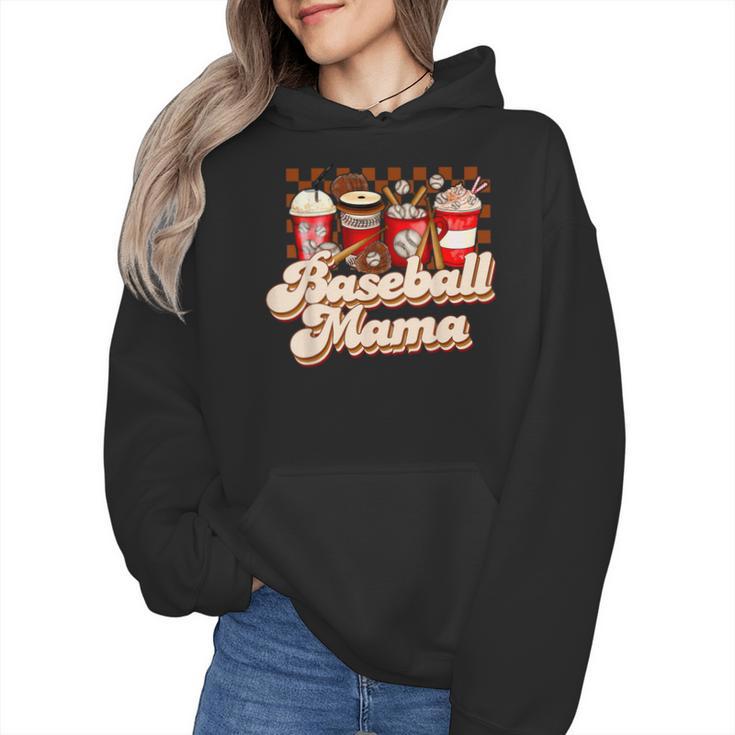 Baseball Mama Coffee Game Day Vibes Baseball Mom Wmen Hoodie