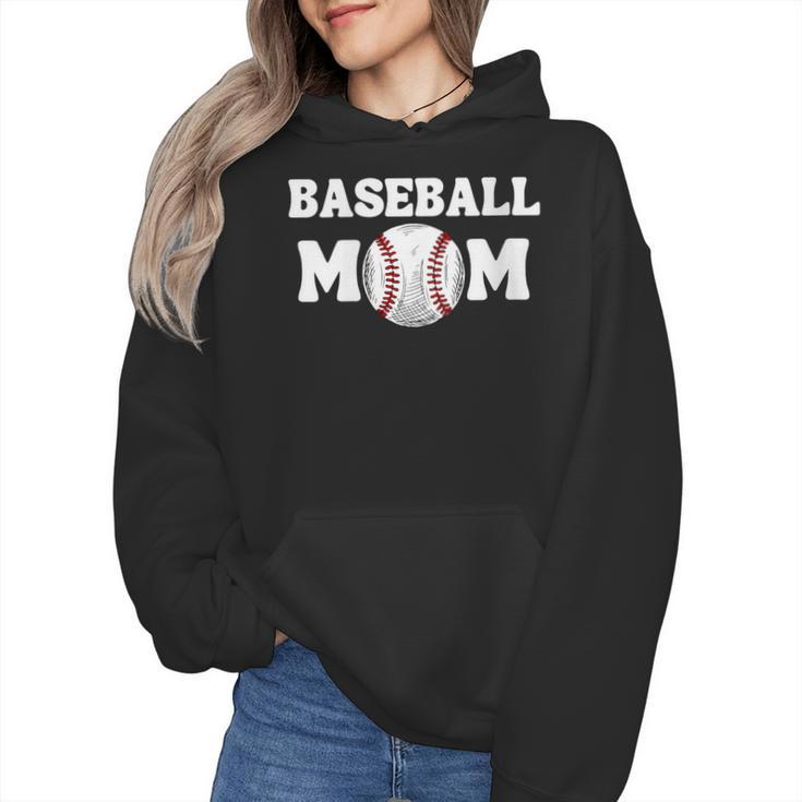 Baseball MOM Mother's Day Baseball Game Cheer Mom Wmen Hoodie