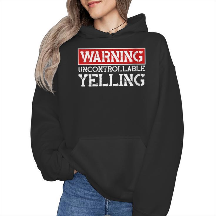 Baseball Mom Warning Uncontrollable Yelling Funny Sign Wmen Hoodie