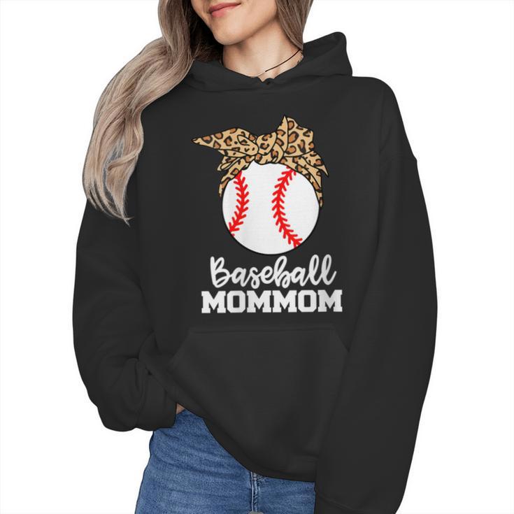 Baseball MomMom Baseball Player Leopard Mom Mom Wmen Hoodie