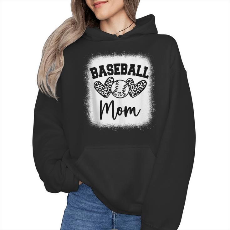 Custom Baseball Mom Number 71 Heart For Mom Wmen Hoodie