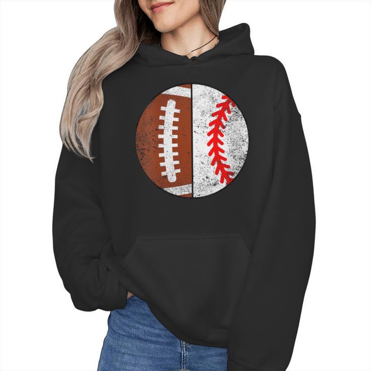 Football Baseball Player Football Baseball Mom Wmen Hoodie