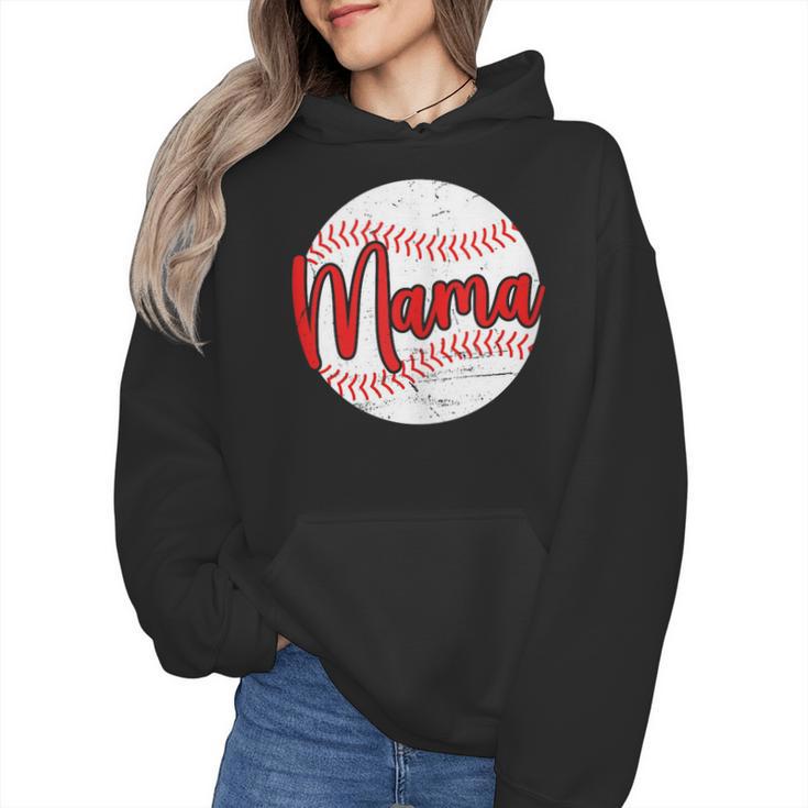 Mama Baseball Mom Wmen Hoodie