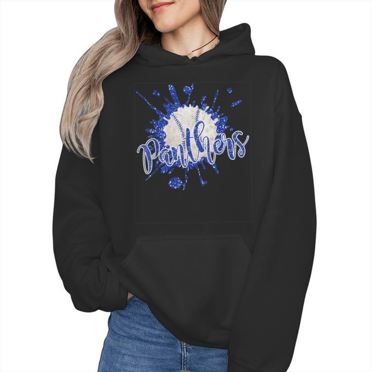 School Spirit Panthers Panther Pride Baseball Mom For Women Wmen Hoodie