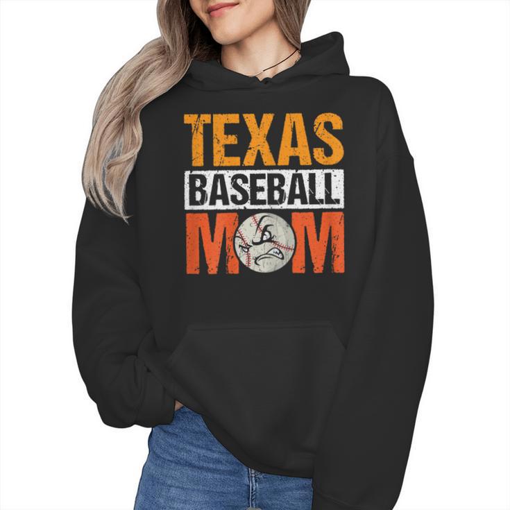 Texas Baseball Mom Design Baseball Player And Baseball Wmen Hoodie