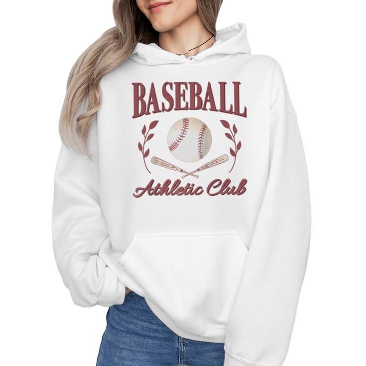 Baseball Athletic Social Club Baseball Mom Trendy Baseball Raglan Baseball Tee Wmen Hoodie