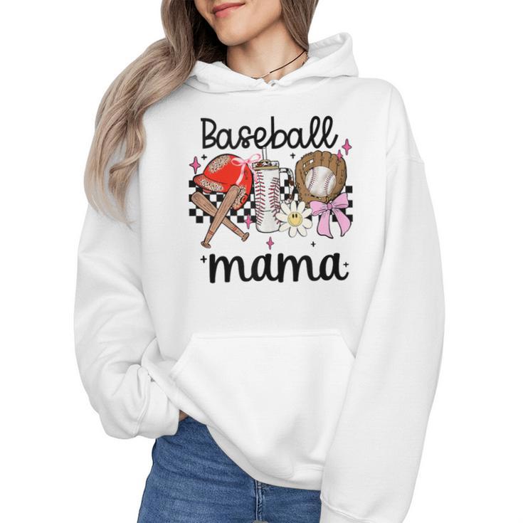 Baseball Mama Baseball Mom Cute T-Ball Mom Ballpark Mom Wmen Hoodie