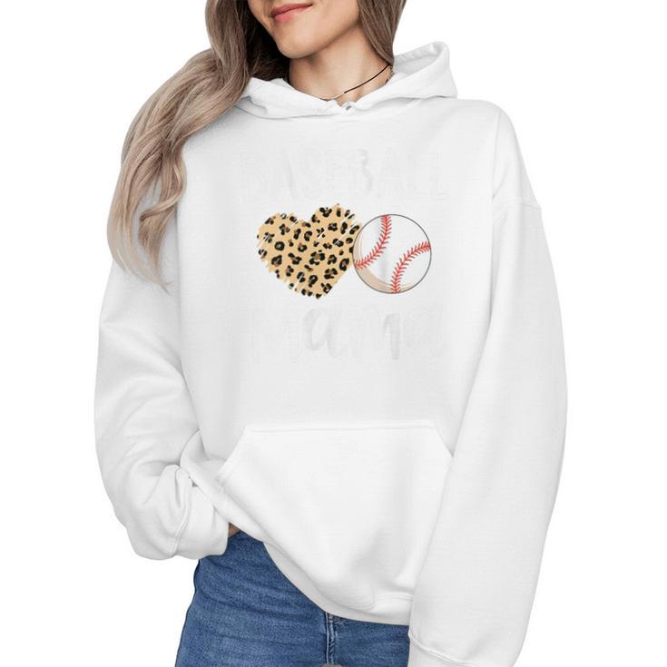 Baseball Mama For Baseball Mom Leopard Game Day Wmen Hoodie