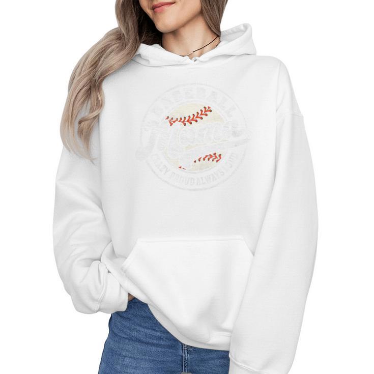 Baseball Mama Baseball Mom Matching Family Crazy Proud Premium Wmen Hoodie