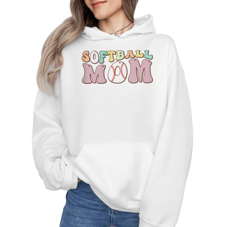 Baseball Mom Bleached Messy Bun Game Day Wmen Hoodie
