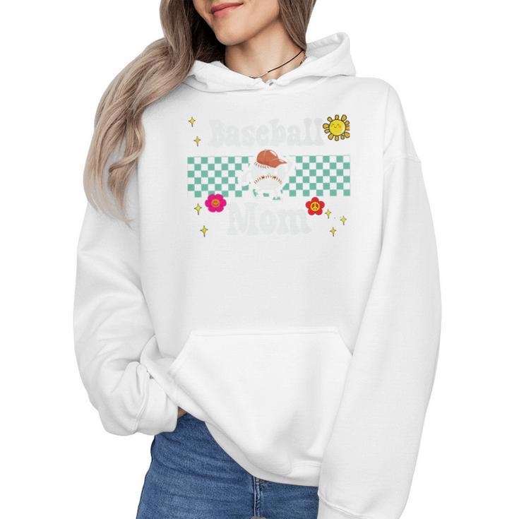 Baseball Mom Cute Retro Look Mothers Will Love Premium Wmen Hoodie