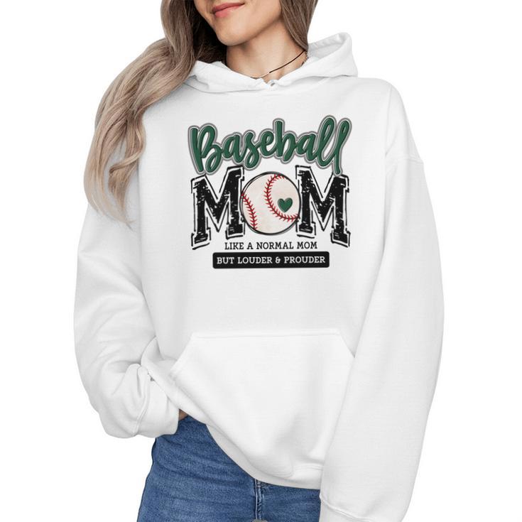 Baseball Mom Green Varsity Baseball Mama Cute Mother's Day Wmen Hoodie