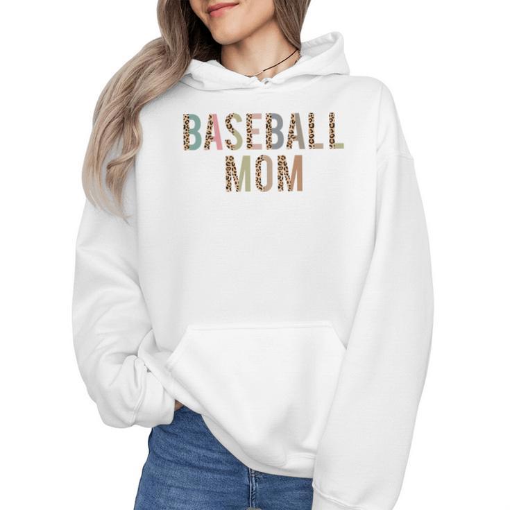 Baseball Mom Leopard Print Baseball Mother's Day Wmen Hoodie