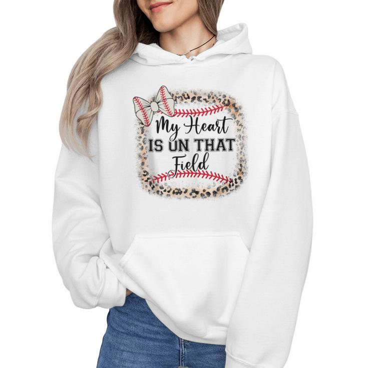 Cute Baseball Mom My Heart On That Field Sister Girl Toddler Wmen Hoodie