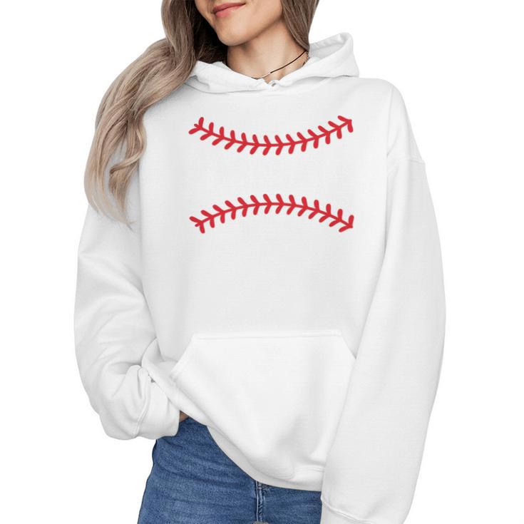 Cute Baseball Mom Laces Little League Women's Mother's Day Wmen Hoodie