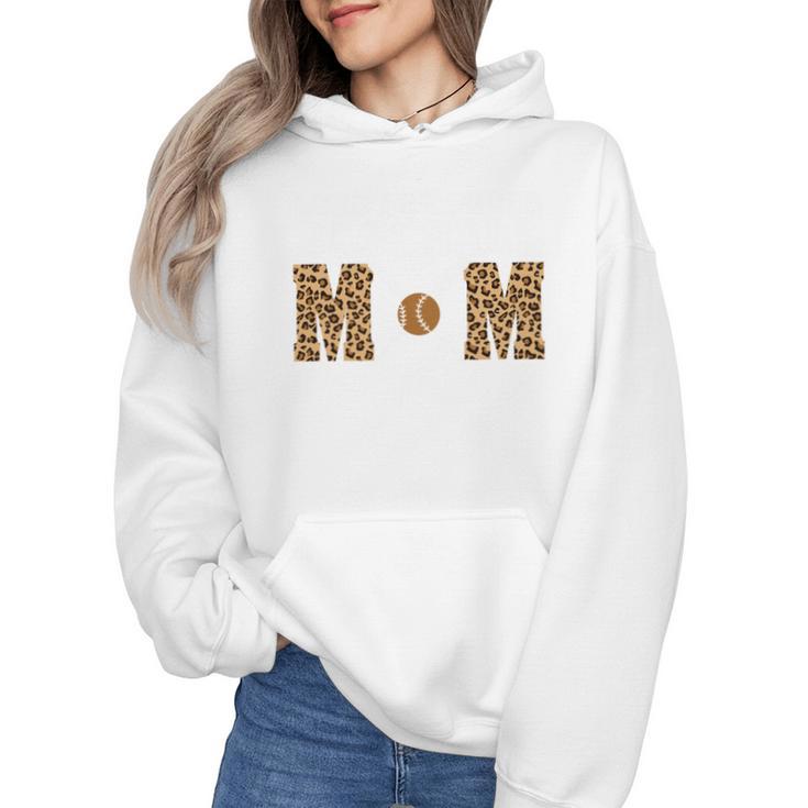 Loud And Proud Baseball Mom Leopard Mama Loves Wmen Hoodie