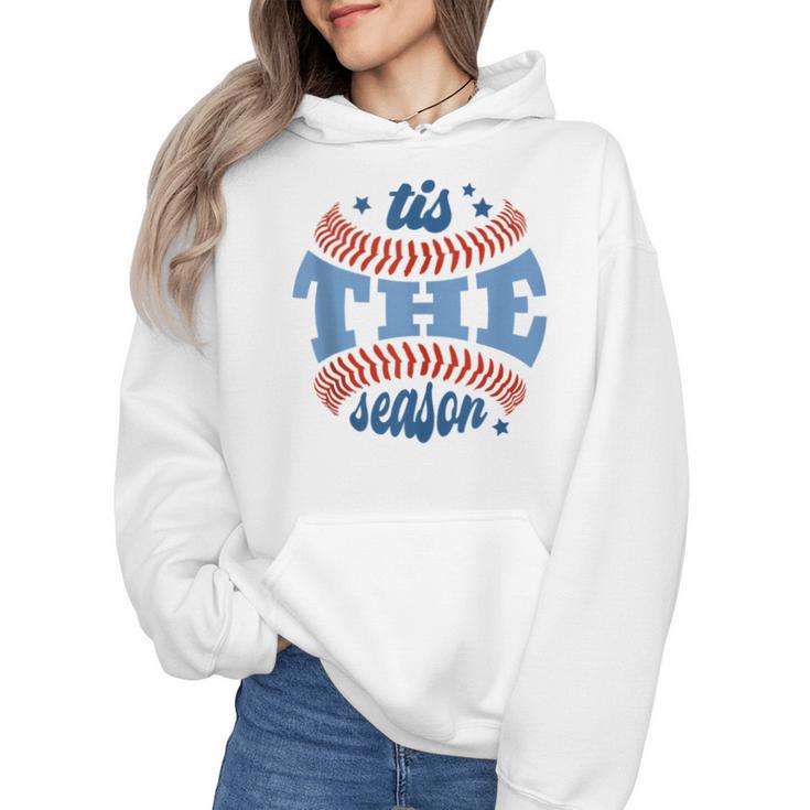 Tis The Season Baseball Mom Enthusiast Joy Wmen Hoodie