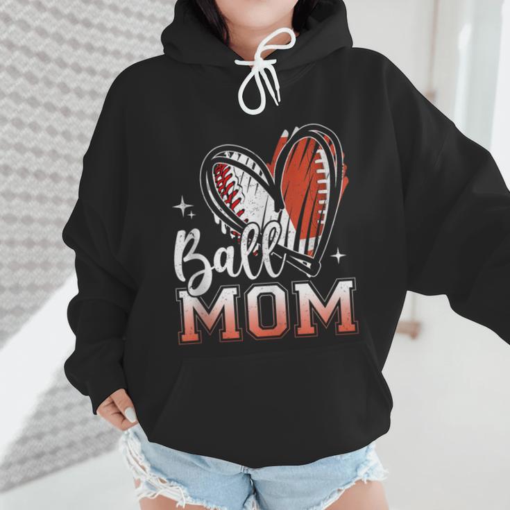 Ball Mom Football Baseball Mom Wmen Hoodie Ball Mom Football Baseball Mom Wmen Hoodie