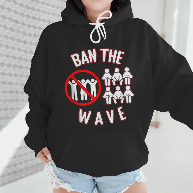Baseball Ban The Wave Baseball Mom Player Coach Fan Wmen Hoodie Baseball Ban The Wave Baseball Mom Player Coach Fan Wmen Hoodie