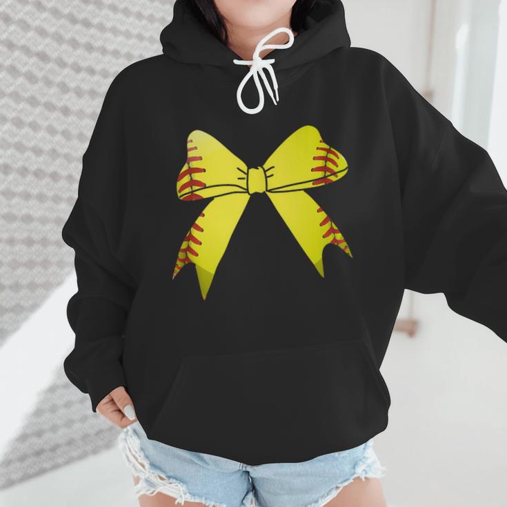 Baseball Bow Baseball Mom Women Baseball Mama Wmen Hoodie