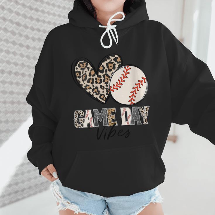 Baseball Game Day Vibes Baseball Mom Mama Leopard Cute Wmen Hoodie Baseball Game Day Vibes Baseball Mom Mama Leopard Cute Wmen Hoodie