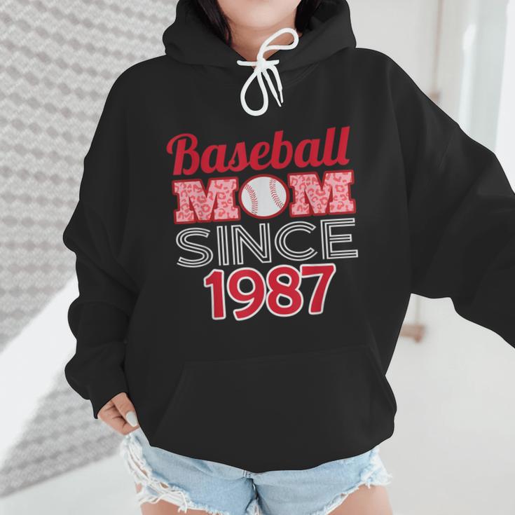 Baseball Mom Since 1987 Wmen Hoodie