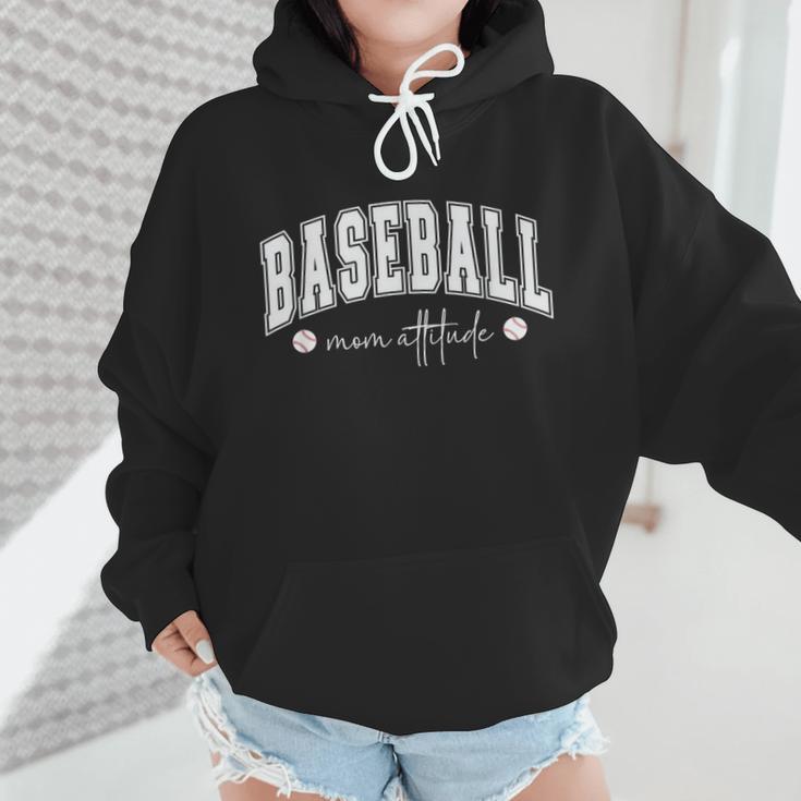 Baseball Mom Attitude Cute Baseball Mom's Sport And Athletic Wmen Hoodie