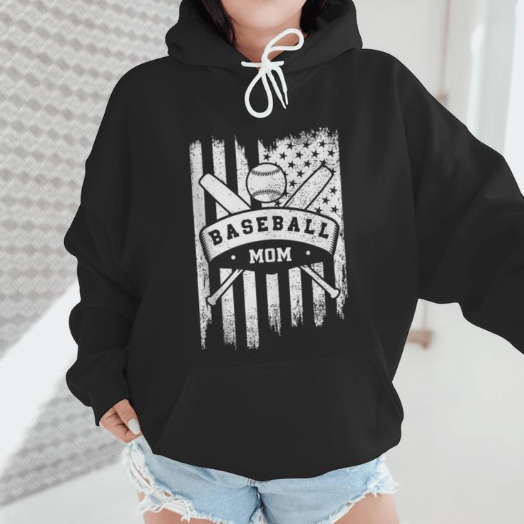 Baseball MOM Cool USA American Flag Family Reunion Wmen Hoodie Baseball MOM Cool USA American Flag Family Reunion Wmen Hoodie