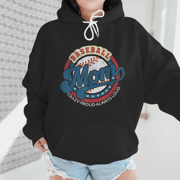 Baseball Mom Crazy Proud Always Loud Mother's Day Wmen Hoodie