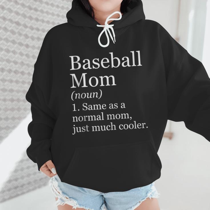 Baseball Mom Definition Sarcastic Sports Wmen Hoodie