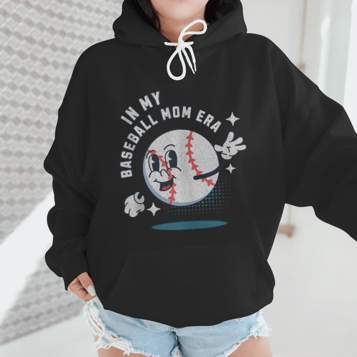In My Baseball Mom Era Retro Baseball Mom Home Runs Wmen Hoodie