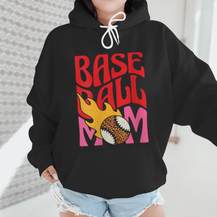 Baseball Mom Game Day Trendy Pink Leopard Mama Wmen Hoodie Baseball Mom Game Day Trendy Pink Leopard Mama Wmen Hoodie