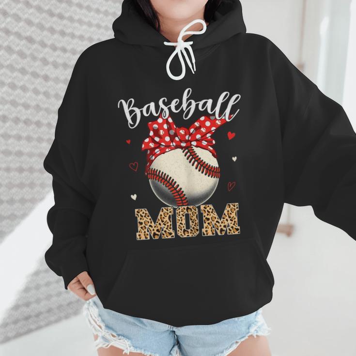 Baseball Mom Headband Leopard Baseball Ball Mother's Day Wmen Hoodie Baseball Mom Headband Leopard Baseball Ball Mother's Day Wmen Hoodie