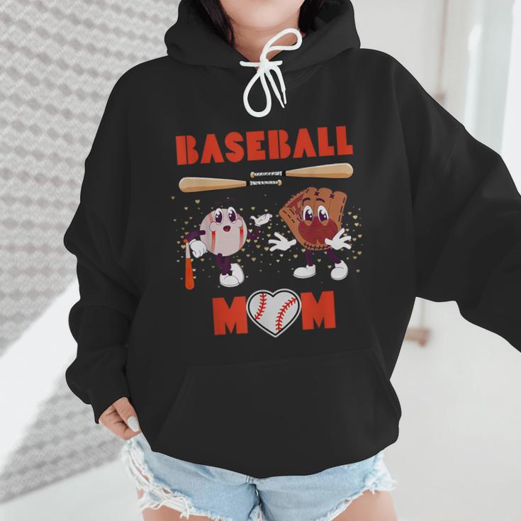 Baseball Mom Heart Baseball Mama Mother's Day Wmen Hoodie Baseball Mom Heart Baseball Mama Mother's Day Wmen Hoodie