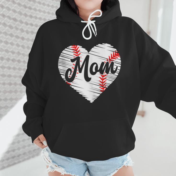 Baseball Mom Heart Mother's Day Mom Grandma Mama Boys Girls Wmen Hoodie Baseball Mom Heart Mother's Day Mom Grandma Mama Boys Girls Wmen Hoodie