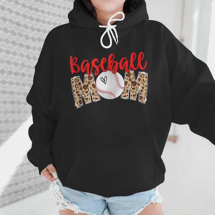 Baseball Mom Leopard Print Cute Mother's Day Sport Lover Wmen Hoodie Baseball Mom Leopard Print Cute Mother's Day Sport Lover Wmen Hoodie