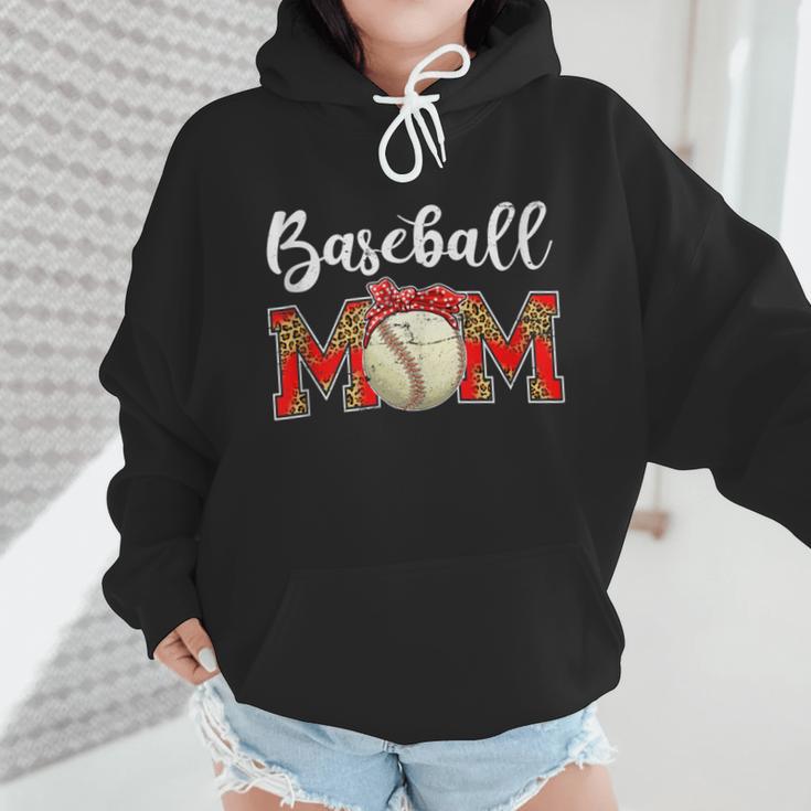 Baseball Mom Leopard Game Day Mom Life Mother's Day Wmen Hoodie Baseball Mom Leopard Game Day Mom Life Mother's Day Wmen Hoodie