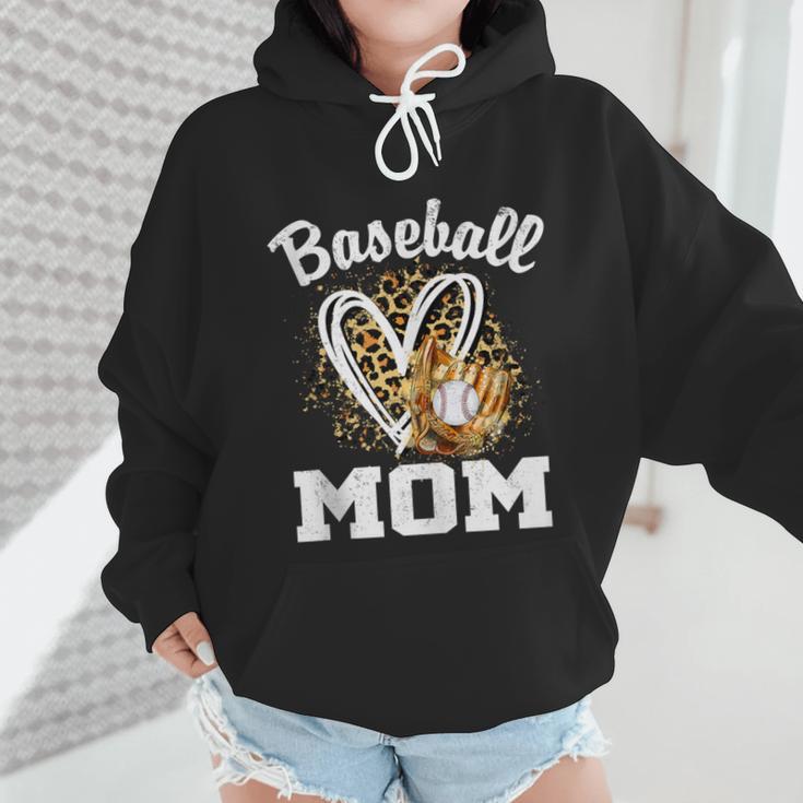 Baseball Mom Leopard Heart Matching Family Wmen Hoodie Baseball Mom Leopard Heart Matching Family Wmen Hoodie
