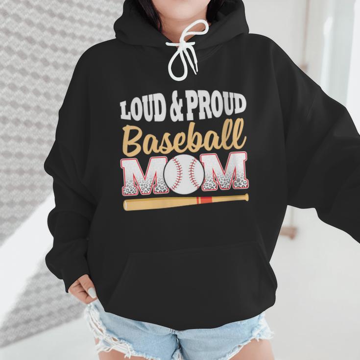 Baseball Mom Leopard Print Loud And Proud With Ball & Bat Wmen Hoodie Baseball Mom Leopard Print Loud And Proud With Ball & Bat Wmen Hoodie