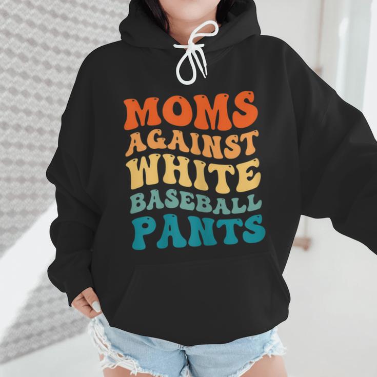 Baseball Moms Against Baseball Pants Groovy Softball Wmen Hoodie Baseball Moms Against Baseball Pants Groovy Softball Wmen Hoodie